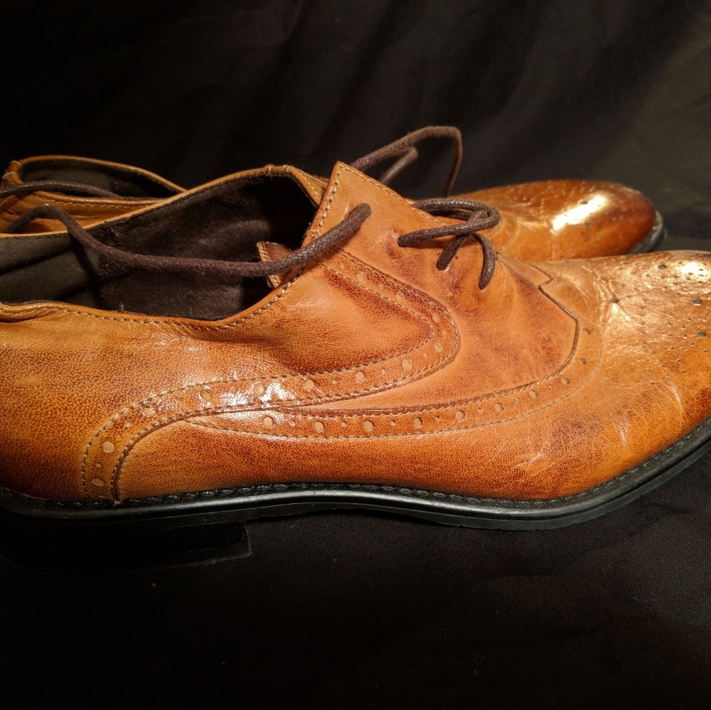 j75 Brand New Windsor Tan Leather Shoe Sz 10.5